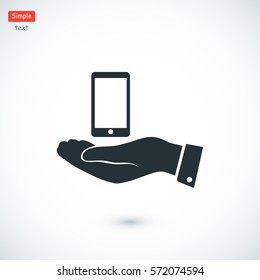 Pictograph of mobile icon, vector best flat icon, EPS
