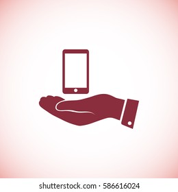 Pictograph of mobile icon, vector best flat icon, EPS