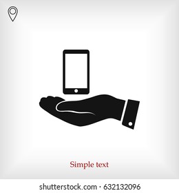Pictograph of mobile icon, vector best flat icon, EPS