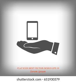 Pictograph of mobile icon, vector best flat icon, EPS
