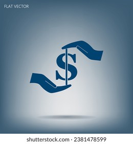 Pictograph of money in hand