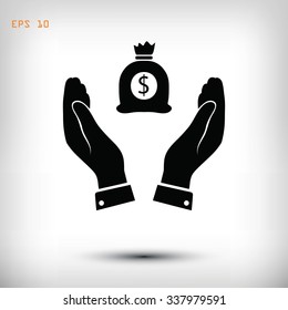 Pictograph of money icon