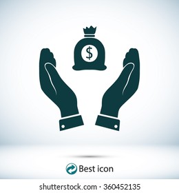 Pictograph of money icon