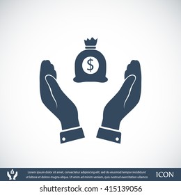 Pictograph of money icon