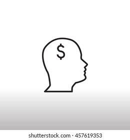 Pictograph of money icon