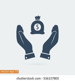 Pictograph of money icon, vector best flat icon, EPS