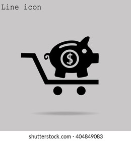 Pictograph of moneybox