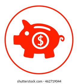 Pictograph of moneybox