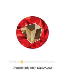 Pictograph of mug coffee or tea cup for template logo, icon, identity vector designs, and graphic resources.