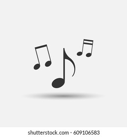 Fotografía de nota musical. Icono de nota. Ilustración vectorial.