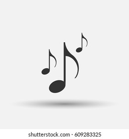 Pictograph of music note. Note icon. Vector illustration.