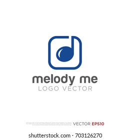 Pictograph of music notes for template logo, icon, and identity vector designs