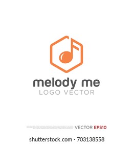 Pictograph of music notes for template logo, icon, and identity vector designs