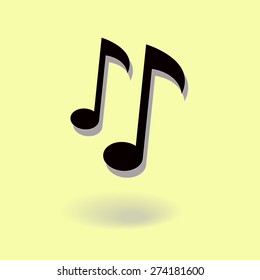 pictograph of music notes - vector