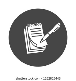 Pictograph of note icon - Flat style design vector