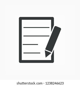 Pictograph of note icon. Vector  Eps 10 