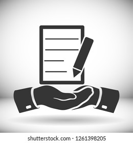 Pictograph of note icon. Vector  Eps 10 