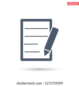 Pictograph of note icon. Vector  Eps 10 