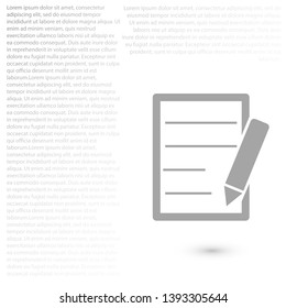 Pictograph of note icon. Vector  Eps 10 . Lorem Ipsum Flat Design 