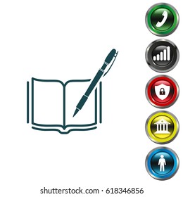 Pictograph of note. vector illustration