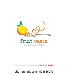 Pictograph of orange fruit for template logo, icon, and identity vector designs