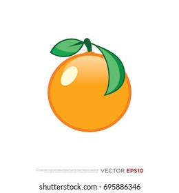 Pictograph of orange fruit for template logo, icon, and identity vector designs