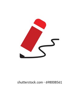 Pictograph of pencil for template logo, icon, and identity vector designs