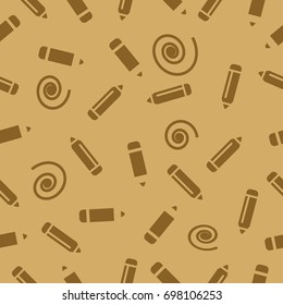 Pictograph of pencils seamless pattern for background or illustrations vector design