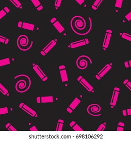Pictograph of pencils seamless pattern for background or illustrations vector design