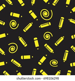 Pictograph of pencils seamless pattern for background or illustrations vector design