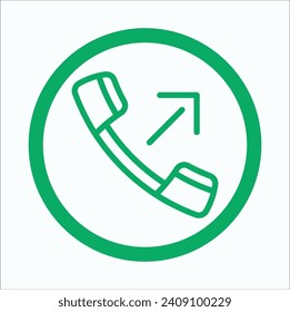 Pictograph of phone. Vector simple concept illustration for design. Eps 10