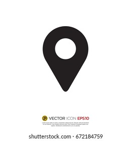 Pictograph of pin pointer for template logo, icon, and identity vector designs