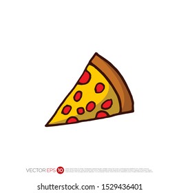 Pictograph of pizza for template logo, icon, and identity vector designs.