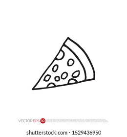 Pictograph of pizza for template logo, icon, and identity vector designs.