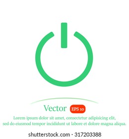 Pictograph of power vector icon.