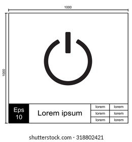 Pictograph of power vector icon.