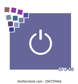Pictograph of power vector icon.