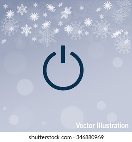 Pictograph of power vector icon.