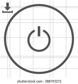 Pictograph of power vector icon.