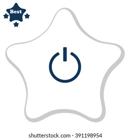 Pictograph of power vector icon.