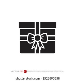 Pictograph of present or gift for template logo, icon, and identity vector designs.