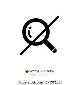 Pictograph of prohibited from searching for icon, logo and identity designs
