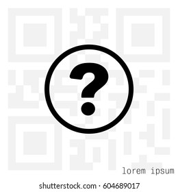 Pictograph of question mark. vector illustration