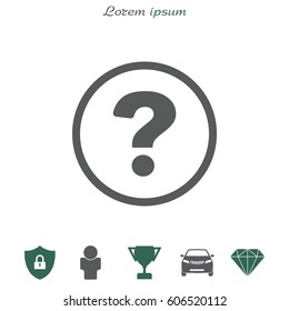 Pictograph of question mark. vector illustration