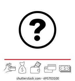 Pictograph of question mark. vector illustration