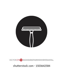 Pictograph of razor blade for template logo, icon, and identity vector designs.