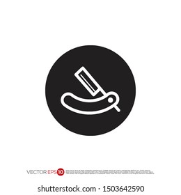 Pictograph of razor blade for template logo, icon, and identity vector designs.