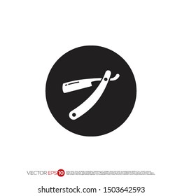 Pictograph of razor blade for template logo, icon, and identity vector designs.