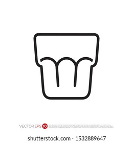 Pictograph of Rocks Glass for template logo, icon, and identity vector designs.