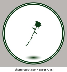 Pictograph of rose vector icon.
